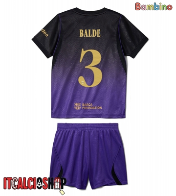 Barcelona Alejandro Balde #3 Seconda Maglia Bambino 2026-27 Manica Corta (+ Pantaloni corti)